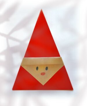 Askarteluohje Joulupukki-origamille